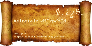 Veinstein Árpád névjegykártya